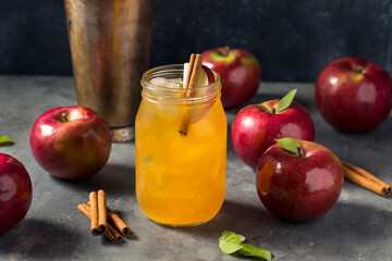 Cold Refreshing Apple Cider Cocktail