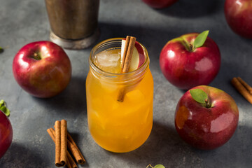 Cold Refreshing Apple Cider Cocktail