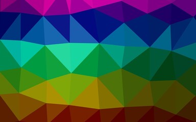 Dark Multicolor, Rainbow vector low poly cover.