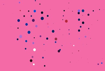 Light Blue, Red vector background with bubbles.