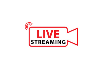 Live stream vector icon illustration, logo design