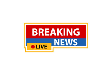 breaking news vector icon illustration, logo design