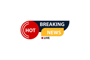 breaking news vector icon illustration, logo design