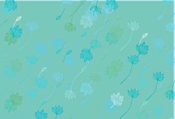 Light Blue, Green vector sketch pattern.