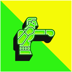 Boxing Green and yellow modern 3d vector icon logo