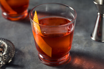 Boozy Refreshing Boulevardier Cocktail