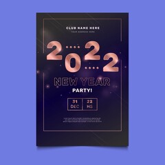 abstract new year 2022 party poster template vector design illustration
