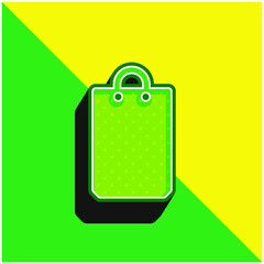 Bag Green and yellow modern 3d vector icon logo