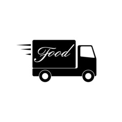 Food truck icon isolated on white background 