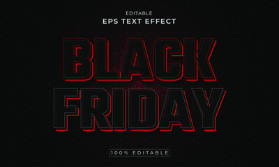 Black friday editable 3d text effect Design
