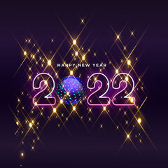 Creative lighting up background celebration happy new year 2022