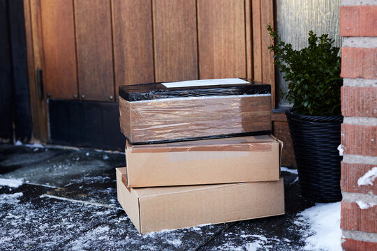 Parcels in front of house door