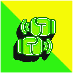 Boxing Green and yellow modern 3d vector icon logo