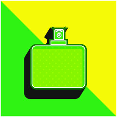 Obraz premium Bathroom Black Bottle Container With Spray System Green and yellow modern 3d vector icon logo