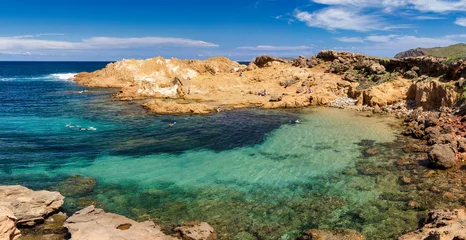 Photo sur Plexiglas Cala Pregonda, île de Minorque, Espagne Cala Son Mercaduret, Minorque, Îles Baléares, Espagne