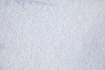 smooth snow cover. View from above