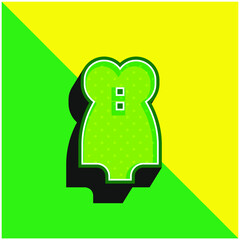Bodysuit Green and yellow modern 3d vector icon logo