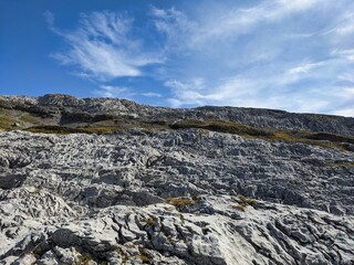 hike on the mountain silbern in the canton of uri. away through the beautiful swiss mountains past flower meadows. 
