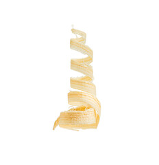 wood shavings on a white background. christmas concept