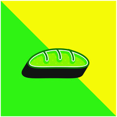 Bread Green and yellow modern 3d vector icon logo