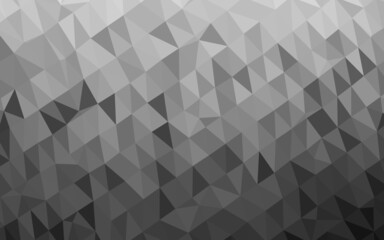 Dark Silver, Gray vector polygonal background.
