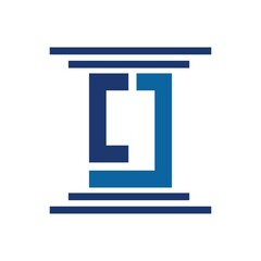 Initial letters of the CJ logo. clean and simple modern design.