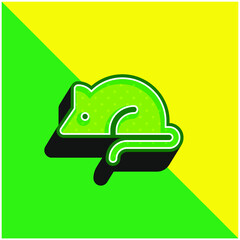 Animal Testing Green and yellow modern 3d vector icon logo