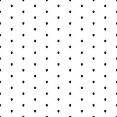 Square seamless background pattern from geometric shapes. The pattern is evenly filled with small black acorn symbols. Vector illustration on white background