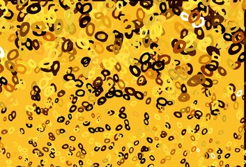 Dark Orange vector backdrop with dots.