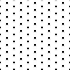 Square seamless background pattern from black women's jacket symbols. The pattern is evenly filled. Vector illustration on white background