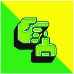 Blood Green and yellow modern 3d vector icon logo