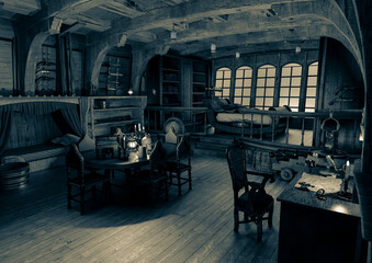 nice view of the pirate cabin