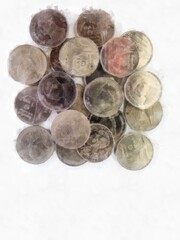 coin watercolor style illustration impressionist painting.