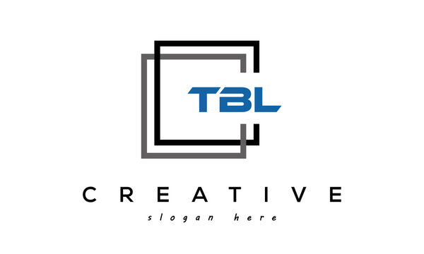 creative initial letters TBL square logo design concept vector