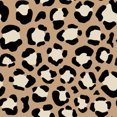Seamless animal pattern with leopard dots. Creative wild texture for fabric, wrapping. Vector illustration