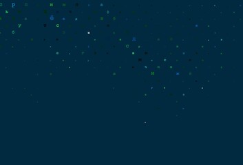 Fototapeta premium Dark silver, gray vector template with isolated letters.