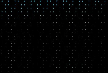 Dark blue, yellow vector pattern with EUR, USD, GBP, JPY.