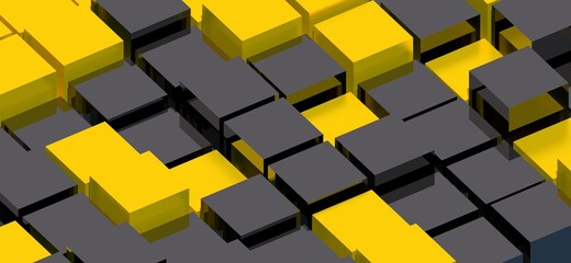 Cubic abstract modern background for website, design. 3D render.