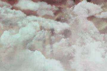 Vintage cloudy watercolor weather background. Cloudy textures.