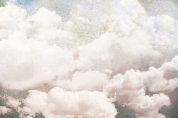Vintage cloudy watercolor weather background. Cloudy textures.