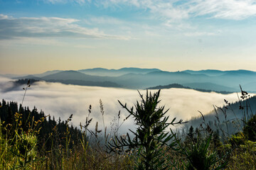 sunrise in the mountains