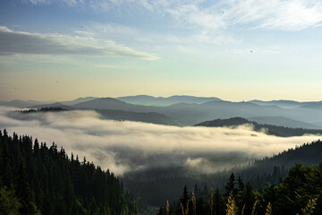 Sunrise over the mountains