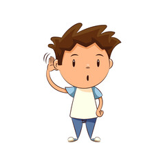Child listening gesture