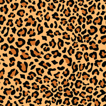 
Yellow leopard background vector trendy print, wild cat pattern, new stylish fashion design.