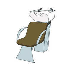 Hairdressing wash basin, backwash unit, washpoint