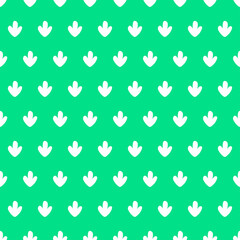 Fototapeta premium Green seamless pattern with white cactus.