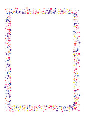 Red Confetti Color Isolated. Wallpaper Square Background. Blue Fiesta Triangle Illustration. Yellow Bright Circle.