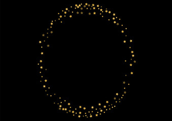 Golden Anniversary Star Pattern. Vector Confetti Illustration. Gradient Glitter Festive Texture. Party Spark Background. Gold Birthday Design