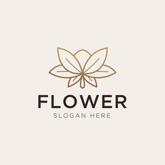 Luxury flower logo template