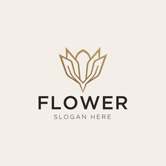Luxury flower logo template